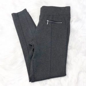 Willow & Clay Ponte Two-Zip Front Pant Gray Small